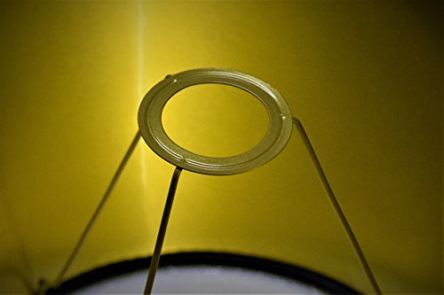 Lampenschirm *oval*, schwarz Lack, Seidenglanz , innen gold/ Du=25cm Do=21, schräge H=14cm - 2