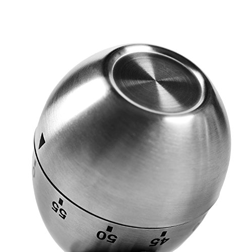 Zeitmesser Küche Kasos Kurzzeitmesser magnetisch “Ei” Küchentimer Eiförmige lustige Eieruhr Edelstahl rostfrei Kurzzeitwecker küche mit Stoppuhr Handwäsche - 5