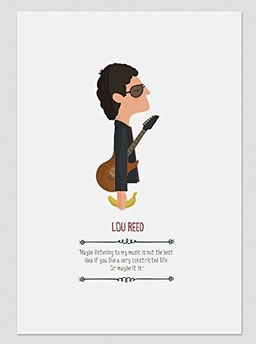 Print “Lou Reed". Available in two sizes: A4 / A3. Included a quote from the singer.