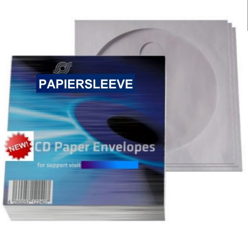 100 (2x50 Stück) Mediarange CD Papierhüllen DVD Hüllen