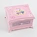 Colorful Light Jewelry Box with Mirror Rotating Ballerina Puppet Music Box Gift Pink