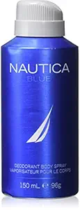 Nautica Blue Deodorant Body Spray Men, 5 Fl Oz