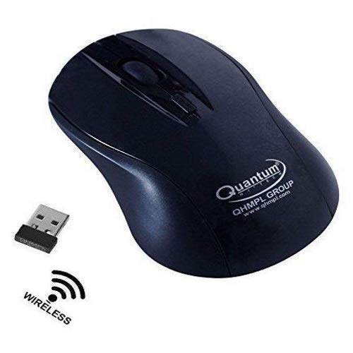 Quantum Cordless Wireless Mouse Black and Grey QHM262W Nano USB 2.4 Ghz Receiver + Bill RS.330 (83.00% Off) - Amazon