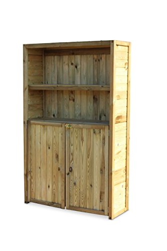 Geräteschrank Gartenschrank Heino, holz, B110 x T38 x H175 cm - 3