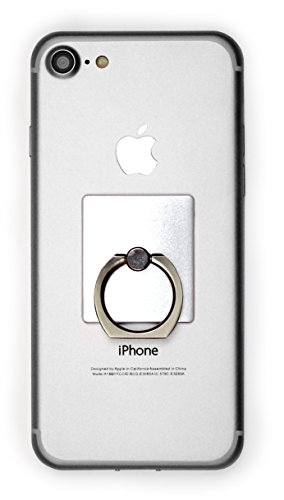 MyGadget Fingerhalterung für Smartphone - Aluminium Fingerring für Einhandbedienung Fingerhalter Halterung für u.a. iPhone , Samsung Galaxy (Weiss)