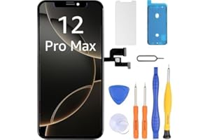LL TRADER Display für iPhone 12 Pro Max LCD 6,7 Zoll Ersatzbildschirm FHD Touchscreen 3D Touch Digitizer Rahmen Montage und Reparaturset 20254