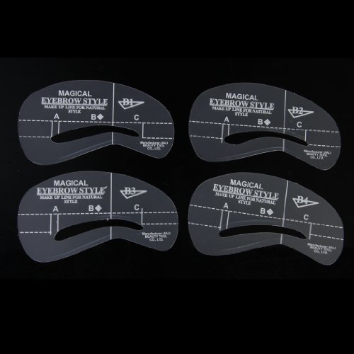 24 Stück 6 Sets Augenbrauen Schablone Augenbraue Pflege Gestaltung Vorlage Make-up   Schönheit Werkzeug - 4