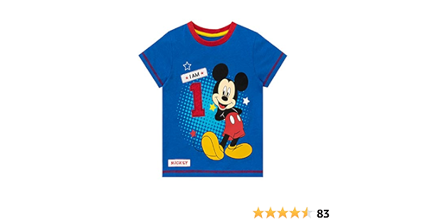 Disney Boys T-Shirt Mickey Mouse Blue 