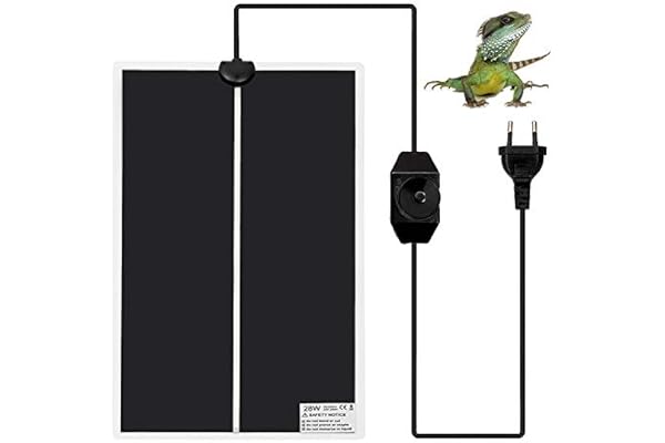Ysoom 5/7/14/28W Mat Tapis Température Adjustable Chauffage Chauffant pour Reptile Serpent Tortue Poissons Aquarium Amphibien (28W)