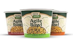 ZENB Gluten Free Instant Pasta Pot - Fast Cook 100% Yellow Pea Pasta - Vegan and Coeliac Friendly (Classic Flavours)