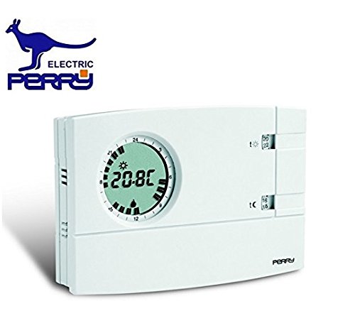 Perry 1CRCR209/S - Termostato programable (serie Easy, modelo semanal, analógico y digital)
