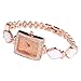 Produktbild Giologre Armbanduhr Uhren Frauen Quadrat volle Diamant Armband Uhr analoge Quarz Bewegungs Armbanduhr (Rosegold)