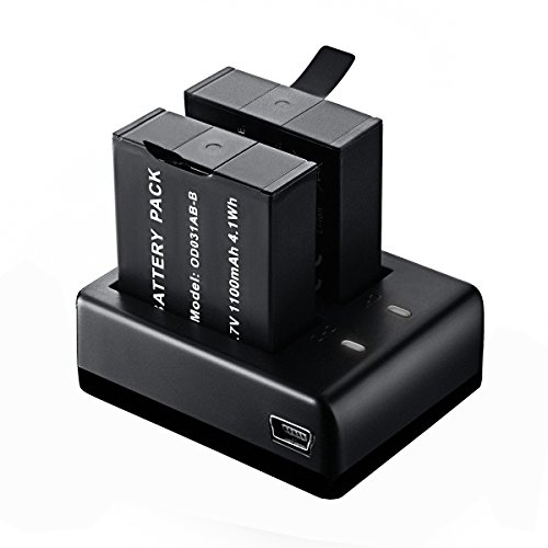 Cargador USB de Bater&iacute;a y 2 Bater&iacute;as 1100mAh de VicTsing, para C&aacute;mara Deportiva, SJCam, Vtin Eypro 1, Excelvan, etc.