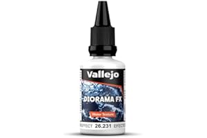Vallejo Diorama FX Pintura Acrilica Water Texture 32 ml, Per Simulare Texture di Terreno, Nieve, Acqua e Barro per Maquettes di Modellismo