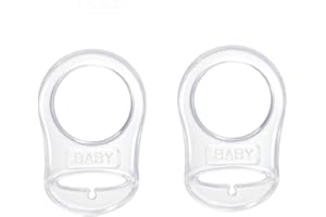Lmyzcbzl Silicone Dummy Clips Adapter, 2 Pcs Silicone Button Ring, Silicone Adapter Ring, Dummy Pacifier Clip Adapter, for Button-Style Pacifier