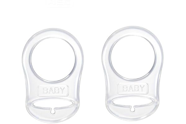 Lmyzcbzl Silicone Bouton Anneau, 2 Pcs Anneau en Silicone Adaptateur, Adaptateur Attache de Sucette, pour Sucette. Transparent