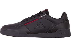 Kappa MARABU Sneaker für Frauen & Männer | Damen & Herren Sportschuhe mit Kappa-Logoprägung und farbigen Applikationen | pflegeleichte Begleiter zu vielen Outfits | schwarz & weiß, Größen 36 - 47