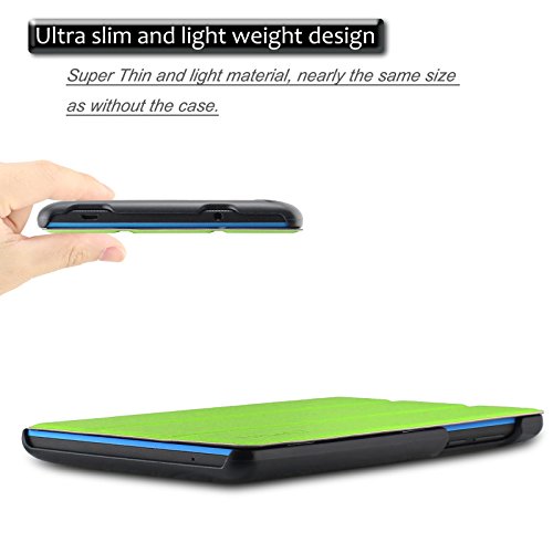 Lenovo TAB3 7 Essential / Lenovo Tab3 A7-10 Hülle, Infiland Ultra Dünn und Leicht PU Leder Schutzhülle mit Standfunktion für Lenovo TAB3 7 Essential (Lenovo TB3-710F) 7,0 Zoll Tablet 2016 Release/Lenovo Tab3 A7-10 mit Standfunktion(Grün) - 5