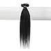 Lina Silky Soft Human Hair Women Clip In Straight Extensions Hairs #01 Jet Black