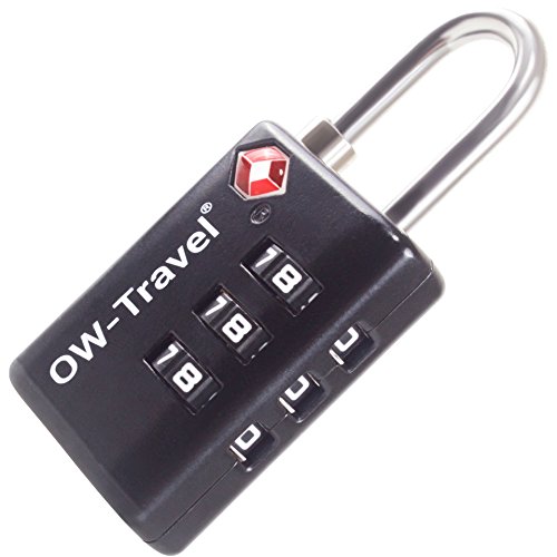 ? Candado TSA Combinacion Antirobo Maleta: Indicator DE Alerta Abierta Combinación 3 Digitos. Cerradura para Funda Maletas de Viaje Caja Herramientas Taquillas Vestuario: Candados Numerico Negro 1