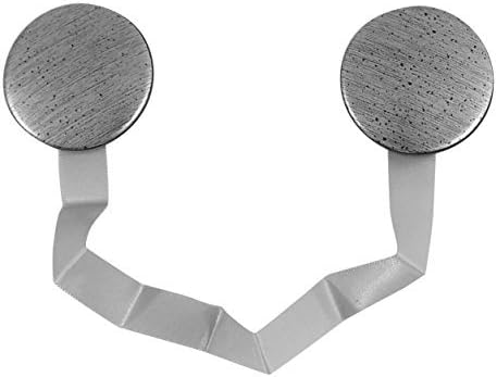 2 X MAGNETIC WOOD LOOK EASY USE CURTAIN DRAPE TIEBACKS HOLD BACKS SILVER