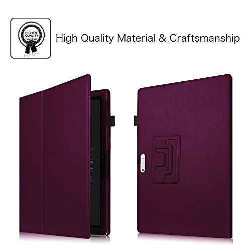 Fintie Microsoft Surface Pro 4 / Surface Pro 2017 Hülle Case – Hochwertige Kunstleder Slim Fit Stand Tasche Schutzhülle Etui Cover mit Stylus-Halterung für Microsoft Surface Pro 4 / Surface Pro 2017 (12,3 Zoll) Tablet-PC, Lila - 2