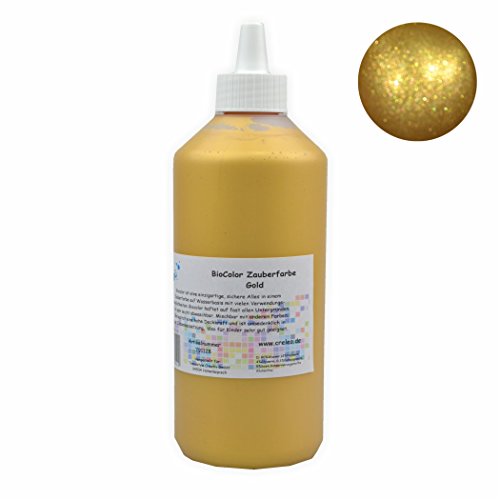 Creleo 791128 BioColor Acrylfarbe - Zauberfarbe Flasche 500 ml Gold