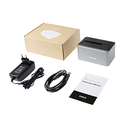 [UASP&8TB Unterstützt] Inateck Aluminium externe Festplatten Dockingstation USB 3.0 auf SATA 3 für 2,5″ und 3,5″ Zoll Festplatten HDD/SSD, Festplattengehäuse 2.5 3.5, inklusive USB3.0 Kabel mit 12V 2A Netzteil - 7