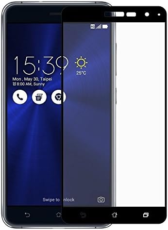 Weideworld 2 Pack Asus Zenfone 3 ZE520KL 5.2" Screen Protector - Full Coverage Tempered Glass Screen Protector(Thickness 0.3 mm) HD Quality, Rounded Corners 2.5D, 9H High Shock Resistance-Black