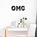 Produktbild Vinyl-Wandaufkleber - OMG - 25,4 x 26,5 cm - Modernes Trendy Home Schlafzimmer Büro Wohnzimmer Zitat - Slang Abkürzung Text Nachricht Arbeitsplatz Wohnung Indoor Outdoor Arbeit Decor