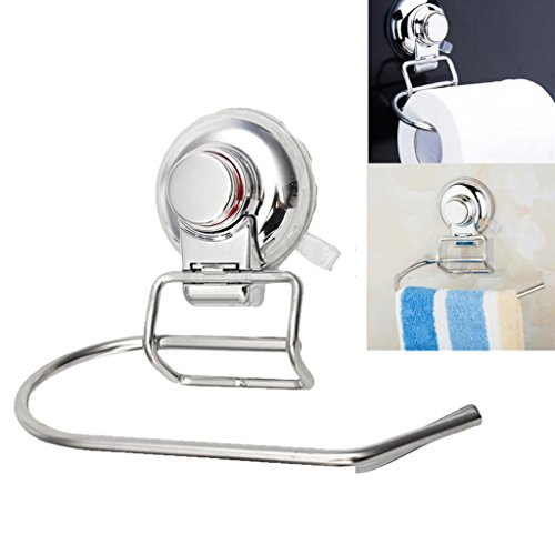 MagiDeal Rostfreiem Bad Toilettenpapierhalter Gewebehalter Hakenleiste Saugnapf - 5