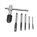 Produktbild NYAOLE 7 Stücke T-typ Maschine Handgewindeschraubenschlüssel Set DIY Werkzeug M3 / M4 / M5 / M6 / M8 Gerade Riffelgewinde Metric Plug Tap Bohrer