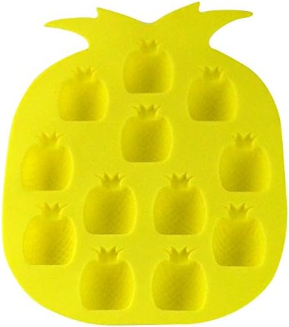 Fairly Odd NoveltiesFON-10193 Ice Cube Tray, Silicone, Yellow Shaped Pineapple