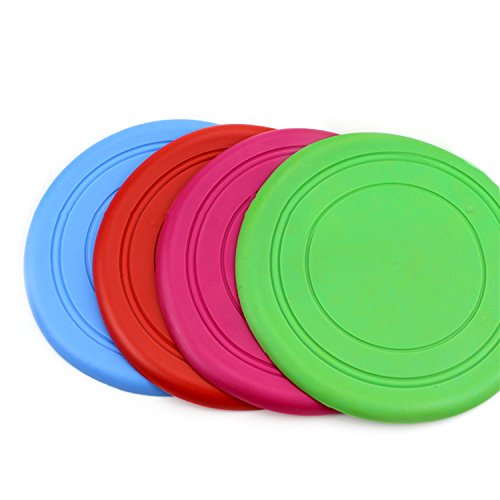 4ST Weiches Silikon fliegende Disc Frisbee Hund Outdoor Trainings Fetch Toy - 2
