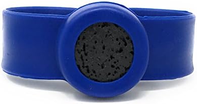 Leboha "Kids Collection" Essential Oil Slap Bracelet With Lava Stone, Unisex (Blue)