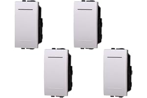 ZOREI 4 Pezzi Deviatore, Compatibile Con Bticino Living Light (Bianco)