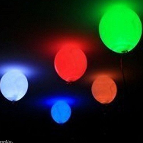 20 x LED leuchtende XEVIL Luftballons – Buntmix – schöne Ballons für Party, Geburtstag, Hochzeit, Festival (mehrfarbig) - 4