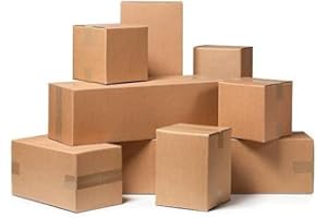 GMS GLOBAL MOVING SOLUTIONS GMS - 20 Cajas de Cartón 35x23x25cm, Canal Simple Ultra Reforzado, Caja para almacenaje, Caja con solapa, Caja Tipo Americana (20 Cajas - 35x23x25cm)