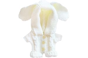 niannyyhouse Vêtements de poupée en peluche de 20 cm avec oreilles de lapin - Onesie en fil de laine - Accessoires de poupée (A)