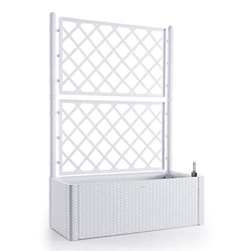 examen Stefanplast stf639 Deluxe Jardinière avec Treillage, Blanc