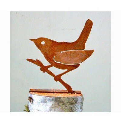 Wren on Branch Bird Silhouette