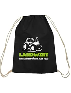 Landwirt Trecker, Traktor Bauer Baumwoll natur Turnbeutel Rucksack Sport Beutel