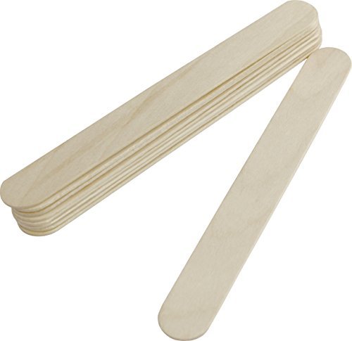 Holzspatel zum Auftragen von Wachs und Zuckerpaste für die Haarentfernung - 100 Stück - 1,8 x 15 cm