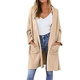 iHENGH Neujahrs Karnevalsaktion Damen Kardigan Top,Ladies Fashion Winter Strickjacke Coat Tops Elegant Dicke Warme Oberbekleidung Outwear Jacke Mantel (EU-38/CN-L,Beige)