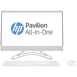 HP 24-f0015ns - All in One - Ordenador sobremesa 23.8" FullHD (Intel Core i3-8130U, 8GB RAM, 256GB SSD, Intel Graphics, Sin sistema operativo), color blanco con teclado QWERTY Español y ratón