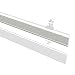 Produktbild Flairdeco 16071001 0632 Paneelwagen mit Klettband und Beschwerung, 60 cm kürzbar, weiß aus aluminium