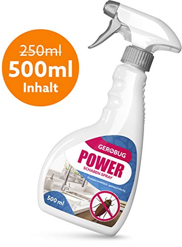 Gerobug 500 ml Power Schaben-Spray zur Schabenbekämpfung + E-Book + Support vom Experten