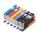 Produktbild 6er Set Tintenpatronen kompatibel zu Canon PGI-580 / CLI-581 XXL | Photo-schwarz mit 25,7ml & schwarz/Cyan/Magenta/gelb/Photo-Cyan mit je 11,7ml Füllmenge