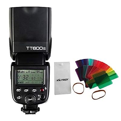 Godox TT600S Flash Speedlite sans Fil Haute Vitesse 1/8000s GN60 2,4 G avec 20 filtres de Couleur pour Appareil Photo Sony MI Hot Shoe A7 II A7R III A9 A6600 A6400