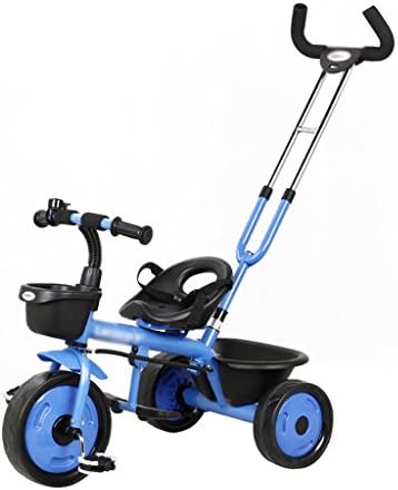 Children Tricycle Bicycle Child Baby Carriage Kids Trolley 3 Wheel (Color : Blue)